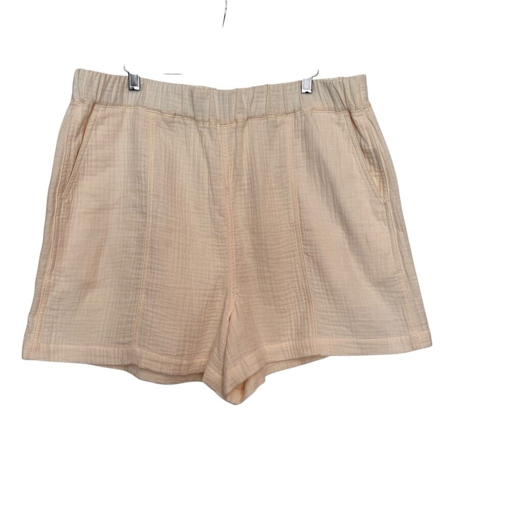 Madewell Women's Lightspun Easy Pull-On Shorts size XL Cotton